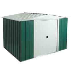 10ft x 8ft Rowlinson Green Metal Apex Shed (3130mm x 2420mm)