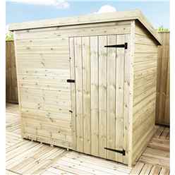 6FT x 4FT Windowless Pressure Treated Tongue & Groove Pent Shed + Single Door