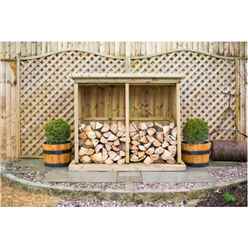 Redwood Pressure Treated Double Log Store