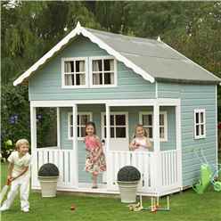 9ft x 8ft (2.69m x 2.39m) -  Lodge Playhouse - 12mm Tongue and Groove - 5 Windows - Single Door - Apex Roof 