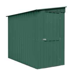 4ft x 8ft  Premier EasyFix - Lean To Pent - Metal Shed - Heritage Green (1.24m x 2.42m)