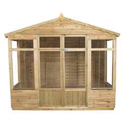 Installed 8ft X 6ft Oakley Pressure Treated Overlap Summerhouse (258cm X 193cm) - Installation Included (core)