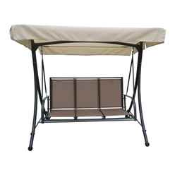 3 Seat -Taupe Hammock - Anthracite Frame & Textylene (4*4) With Sahara Canop - Free Next Working Day Delivery (mon-Fri)