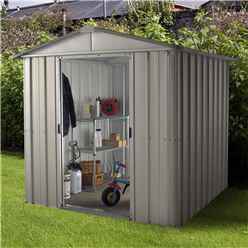 6'1" x 7'5" Apex Metal Shed With FREE Anchor Kit (2.02m x 2.37m)