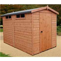 10ft X 8ft  (2.99m X 2.39m) - Tongue And Groove Security - Apex Garden Wooden Shed / Workshop - Single Door - 12mm Tongue And Groove Floor And Roof