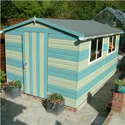 10ft X 8ft (2.99m X 2.39m) - Tongue And Groove - Wooden Apex Workshop - 12mm Tongue And Groove Floor And Roof