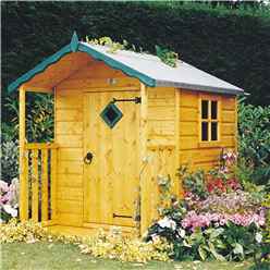 INSTALLED - 4ft x 4ft (1.19m x 1.19m) - Wooden Hide Playhouse INSTALLATION INCLUDED