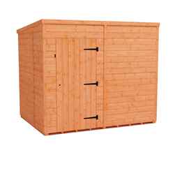 8ft X 6ft Windowless Tongue And Groove Pent Shed (12mm Tongue And Groove Floor And Roof)