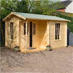4.2m x 3.3m Home Office Apex Log Cabin - 28mm Wall Thickness (14ft x 11ft) 