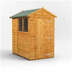 6ft x 4ft Premium Tongue and Groove Apex Shed - Single Door - 2 Windows - 12mm Tongue and Groove Floor and Roof
