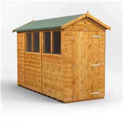 10ft x 4ft Premium Tongue and Groove Apex Shed - Single Door - 4 Windows - 12mm Tongue and Groove Floor and Roof