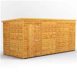 14ft x 6ft Premium Tongue and Groove Pent Shed - Single Door - Windowless - 12mm Tongue and Groove Floor and Roof