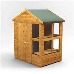 4ft x 6ft Premium Tongue and Groove Apex Potting Shed - Single Door - 8 Windows - 12mm Tongue and Groove Floor and Roof	