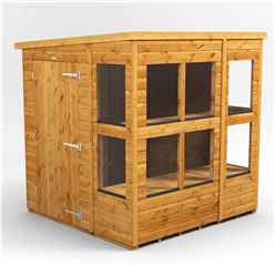 6ft x 6ft Premium Tongue and Groove Pent Potting Shed - Single Door - 10 Windows - 12mm Tongue and Groove Floor and Roof