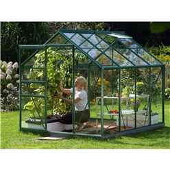 **pre-Order - Awaiting Stock**6ft X 8ft Value Green Metal Frame Greenhouse