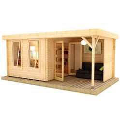 18ft X 10ft Yogi 44mm Log Cabin (19mm Tongue And Groove Floor And Roof) (5350x2950)
