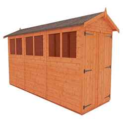 12ft X 4ft Tongue And Groove Shed With Double Doors (12mm Tongue And Groove Floor And Apex Roof)