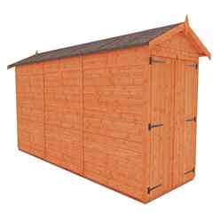 12ft X 4ft Windowless Tongue And Groove Shed With Double Doors (12mm Tongue And Groove Floor And Apex Roof)