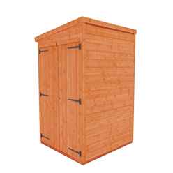 4ft X 4ft Windowless Tongue And Groove Pent Shed With Double Doors (12mm Tongue And Groove Floor And Roof)