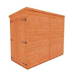 8ft X 4ft Windowless Tongue And Groove Pent Shed With Double Doors (12mm Tongue And Groove Floor And Roof)