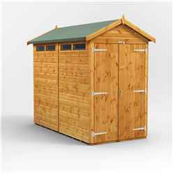 8ft x 4ft Security Tongue and Groove Apex Shed - Double Doors - 4 Windows - 12mm Tongue and Groove Floor and Roof