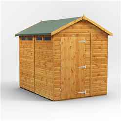 8ft x 6ft Security Tongue and Groove Apex Shed - Single Door - 4 Windows - 12mm Tongue and Groove Floor and Roof