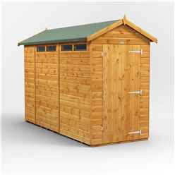 10ft x 4ft Security Tongue and Groove Apex Shed - Single Door - 4 Windows - 12mm Tongue and Groove Floor and Roof
