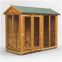 8ft X 4ft Premium Tongue And Groove Apex Summerhouse - Double Door - 12mm Tongue And Groove Floor And Roof