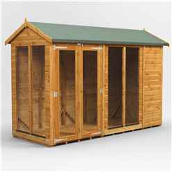 10ft x 4ft Premium Tongue And Groove Apex Summerhouse - Double Doors - 12mm Tongue And Groove Floor And Roof