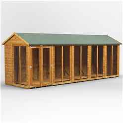 20ft X 6ft Premium Tongue And Groove Apex Summerhouse - Double Doors - 12mm Tongue And Groove Floor And Roof