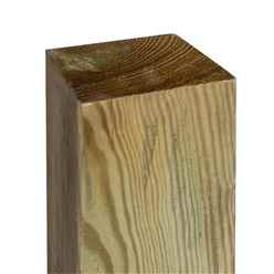 6ft Pressure Treated Timber Fence Post 4 (90x90mm) Green - Order With Minimum 3 Panels