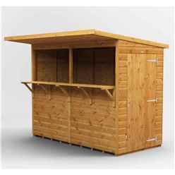 8ft X 4ft Premium Tongue And Groove Market Kiosk Bar - Single Door - 12mm Tongue And Groove Floor And Roof
