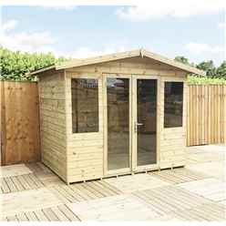 10 x 12 FULLY INSULATED Apex Summerhouse - 64mm Walls, Floor & Roof - 12mm (T&G) + 40mm Insulated EcoTherm + 12mm T&G) - Double Glazed Safety Toughened Windows (4mm-6mm-4mm) + EPDM Roof + FREE INSTALL