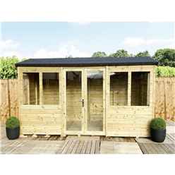 10ft x 6ft FULLY INSULATED Reverse Summerhouse - 64mm Walls, Floor & Roof - Double Glazed Safety Toughened Windows - EPDM Roof + FREE INSTALL