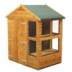 4ft x 6ft Premium Tongue and Groove Apex Potting Shed - Double Doors - 8 Windows - 12mm Tongue and Groove Floor and Roof