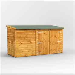 10ft x 4ft  Premium Tongue and Groove Reverse Pent Bike Shed - 12mm Tongue and Groove Floor and Roof