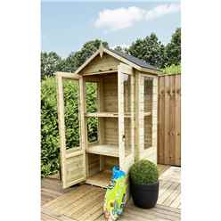 9ft X 2ft - Apex Mini Greenhouse Pressure Treated Tongue And Groove