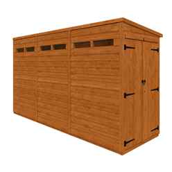 12ft X 4ft Tongue And Groove Double Door Security Shed (12mm Tongue And Groove Floor And Pent Roof)