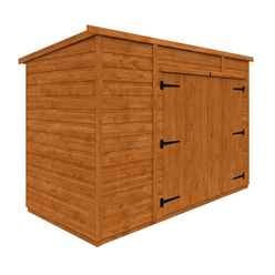 8ft X 4ft Tongue And Groove Pent Bike Shed (12mm Tongue And Groove Floor And Pent Roof)