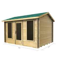 3.5m x 2.5m Premier Palma Log Cabin - Double Glazing - 34mm Wall Thickness