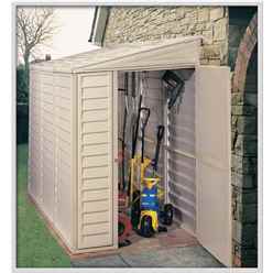  4ft x 8ft Duramax Plastic Sidemate PVC Shed With Steel Frame (1.21m x 2.39m)