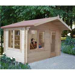 2.99m X 2.99m Stowe Eden Log Cabin - 28mm Wall Thickness