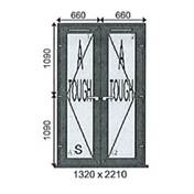 Aluminium French Doors - 1320mm x 2210mm (Each Door 660mm) - Anthracite Grey Inside and Outside