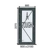 PVC Single Door - 900mm x 2100mm - Anthracite Grey Inside and Outside