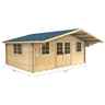 5m x 4m Premier Avoriaz Log Cabin - Double Glazing - 70mm Wall Thickness