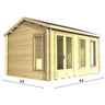 4.5m x 3.5m Premier Megeve Log Cabin - Double Glazing - 44mm Wall Thickness