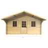 4m x 4m Premier Lisbon Log Cabin - Double Glazing - 44mm Wall Thickness