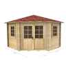 3m x 3m Premier Robella Log Cabin - Double Glazing - 70mm Wall Thickness
