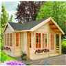 5.05m x 5.05m Traditional Styled Log Cabin - 44mm Wall Thickness