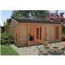 3.89m x 5.27m Contemporary Log Cabin - 34mm Wall Thickness